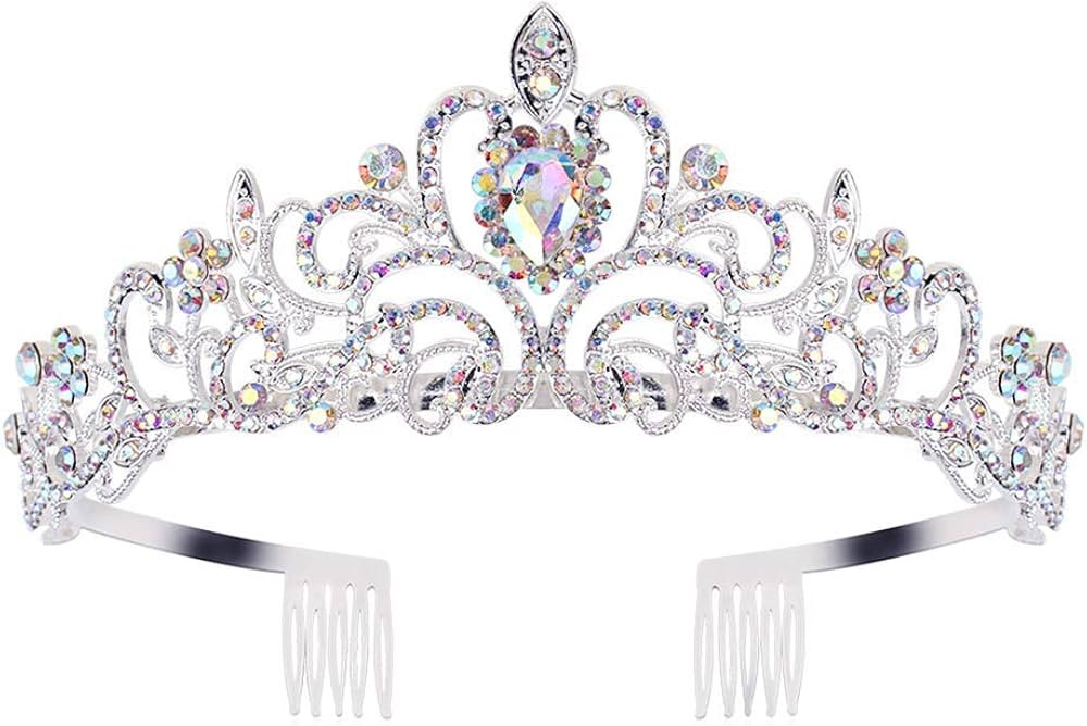 Didder Crystal AB Rhinestone Tiaras and Crowns for Women - Princess Elegant Headband with Comb - ... | Amazon (US)
