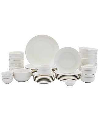 Inspiration by Denmark Round Coupe 42 Pc. Dinnerware Set, Service for 6 - Macy's | Macy's