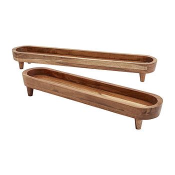 Mason Craft And More 2pc Footed Acacia Wood Cheese Board | JCPenney
