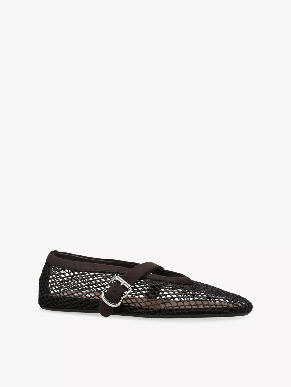 Ballerina Mesh and Suede Ballet Flats | Selfridges