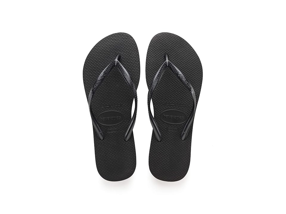 Havaianas Slim Flip Flop Sandal (Black) Women's Sandals | Zappos