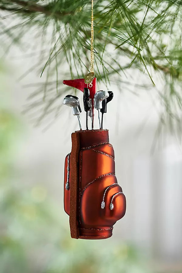 Golf Bag Glass Ornament | Anthropologie (US)