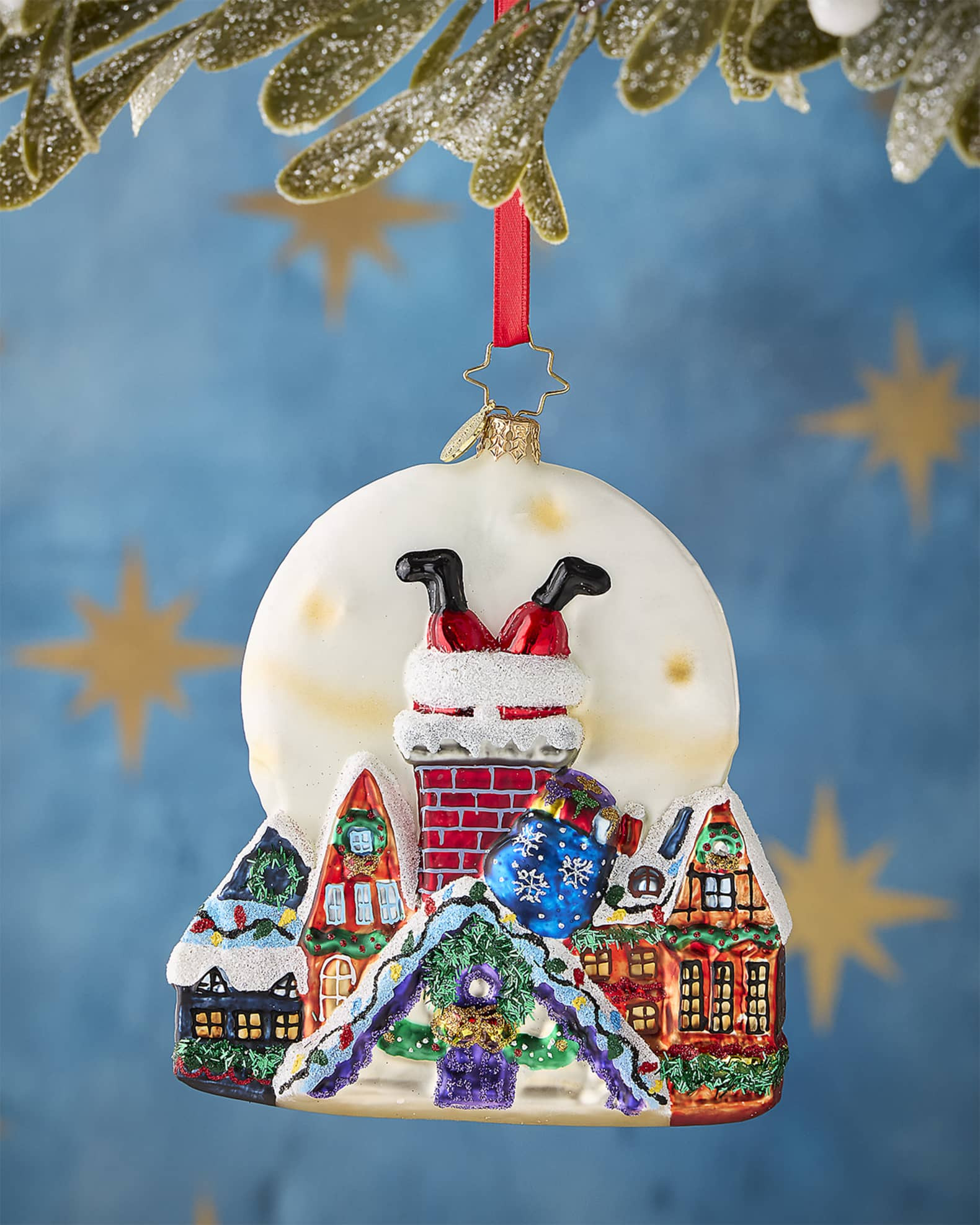 Santa's Moonlight Mischief Christmas Ornament | Neiman Marcus
