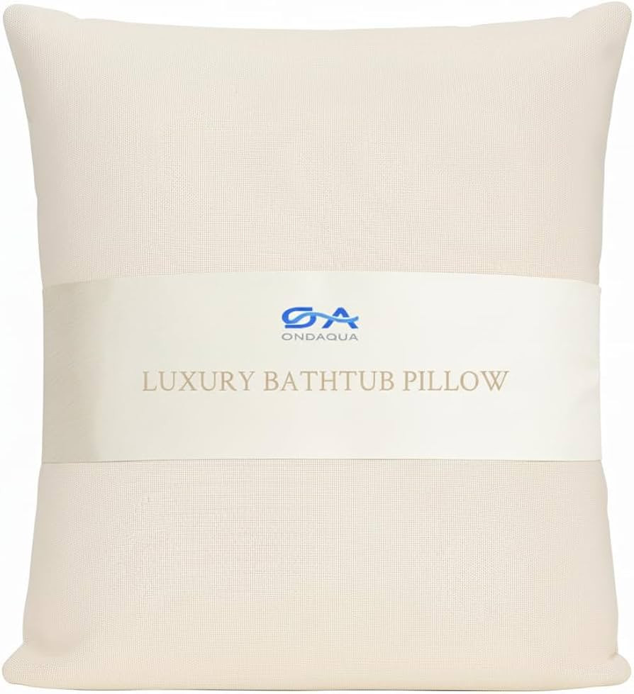 Luxury Bathtub Pillow, Skin-Friendly Cushion, Support Back, Neck & Head, Non-Slip, Adjustable Thi... | Amazon (US)