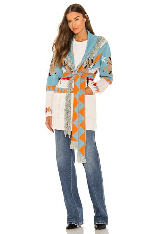 Hayley Menzies Sunrise Rodeo Cardigan in Turquoise from Revolve.com | Revolve Clothing (Global)
