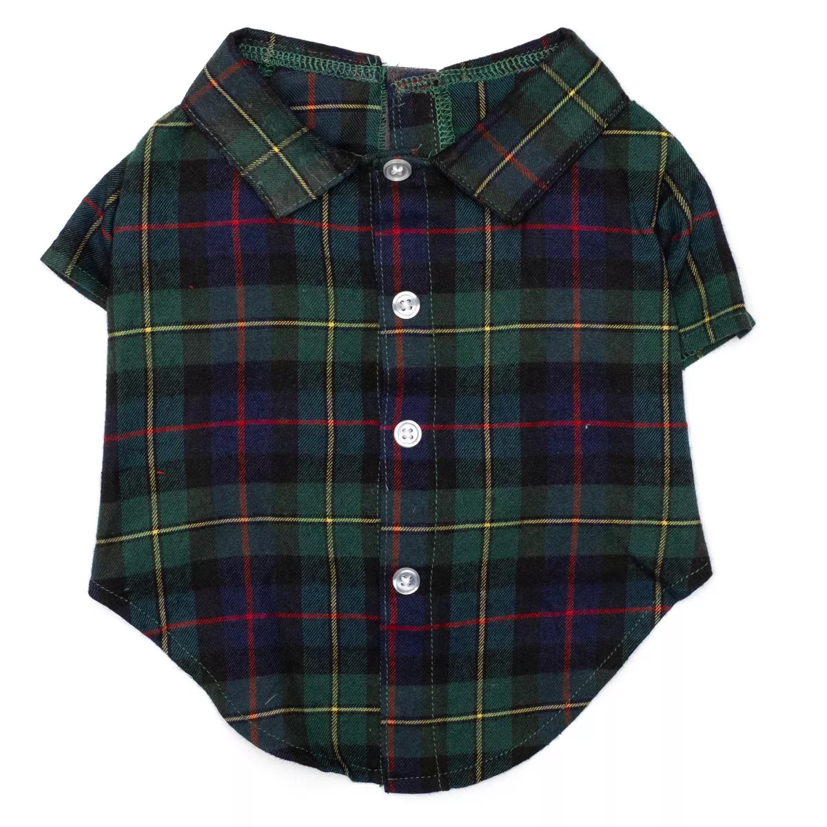 The Worthy Dog Flannel MacLeod Tartan Plaid Button Up Look Pet Shirt - Black Multicolored - M | Target
