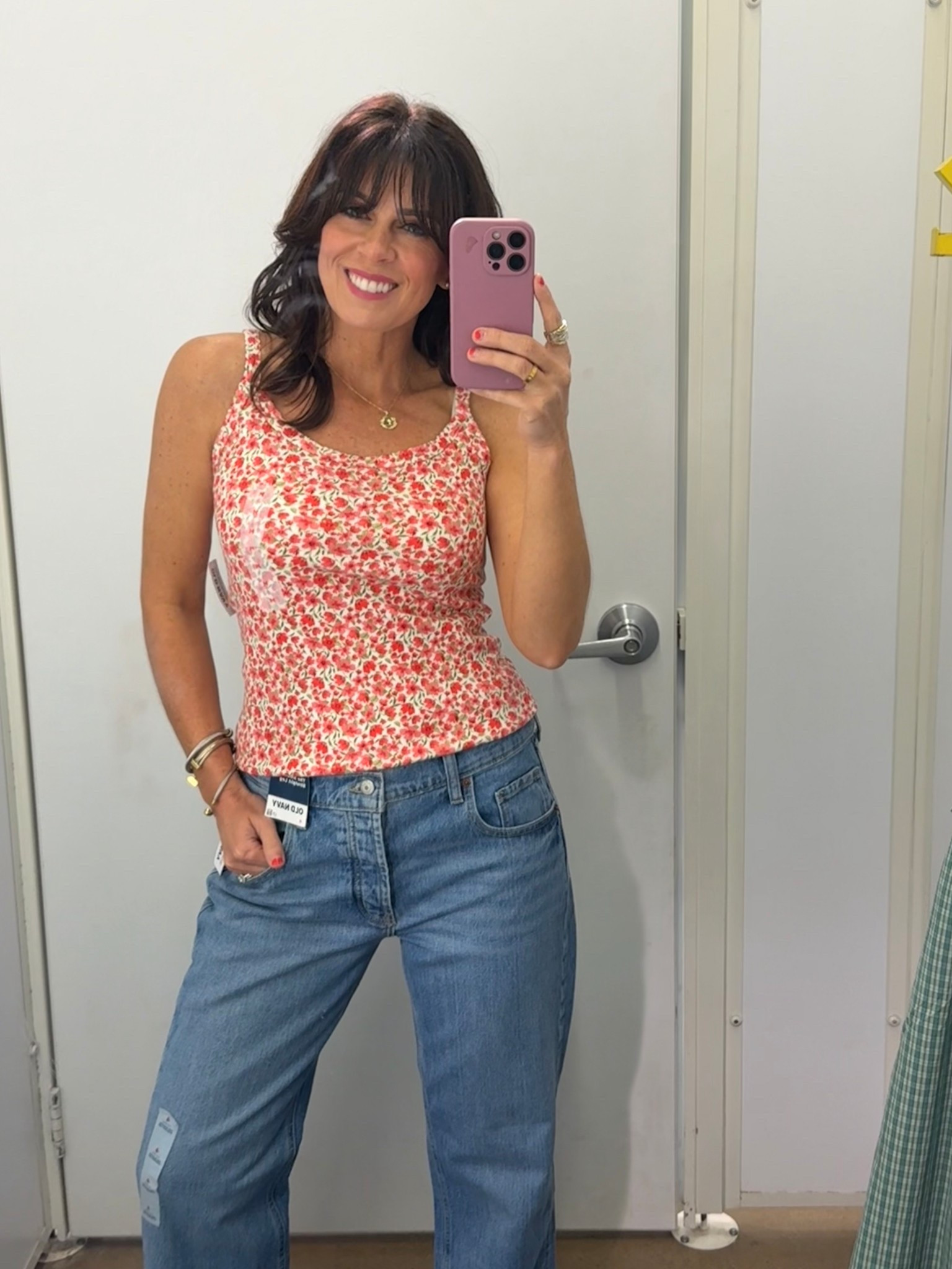 Spring try on at Old Navy
Medium tank
4 Jeans could size down 

#LTKSaleAlert #LTKSeasonal #LTKootd