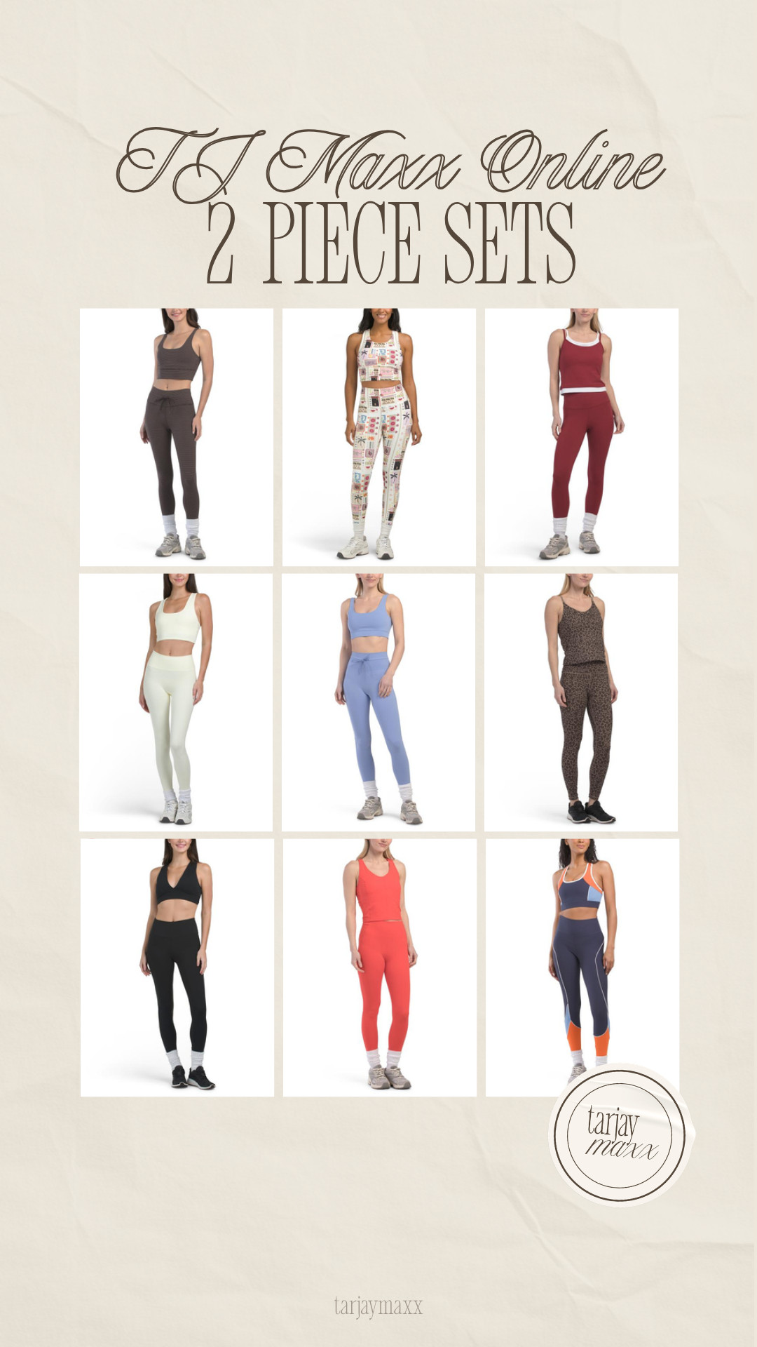 These 2 piece sets online at TJ Maxx are perfect for Pilates, hot girl walks, or just everyday errands and I love how many colors and styles there are right now. Such an easy way to look put together while still being comfortable🩰🫶🏼
country concert outfits, date night outfits, summer outfits, teacher appreciation gift, business casual workwear, graduation dresses, work outfits, vacation outfits beach, plus size fashion, summer dresses, workout sets, matching sets, activewear sets, pilates outfits, athleisure outfits 

 #LTKootd #LTKfitnessgoals #LTKActive