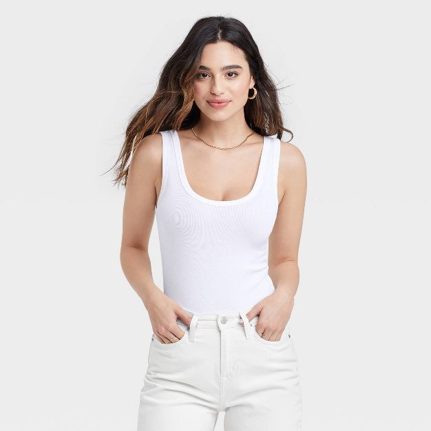 Women's Double-Scoop Bodysuit - A New Day™ | Target