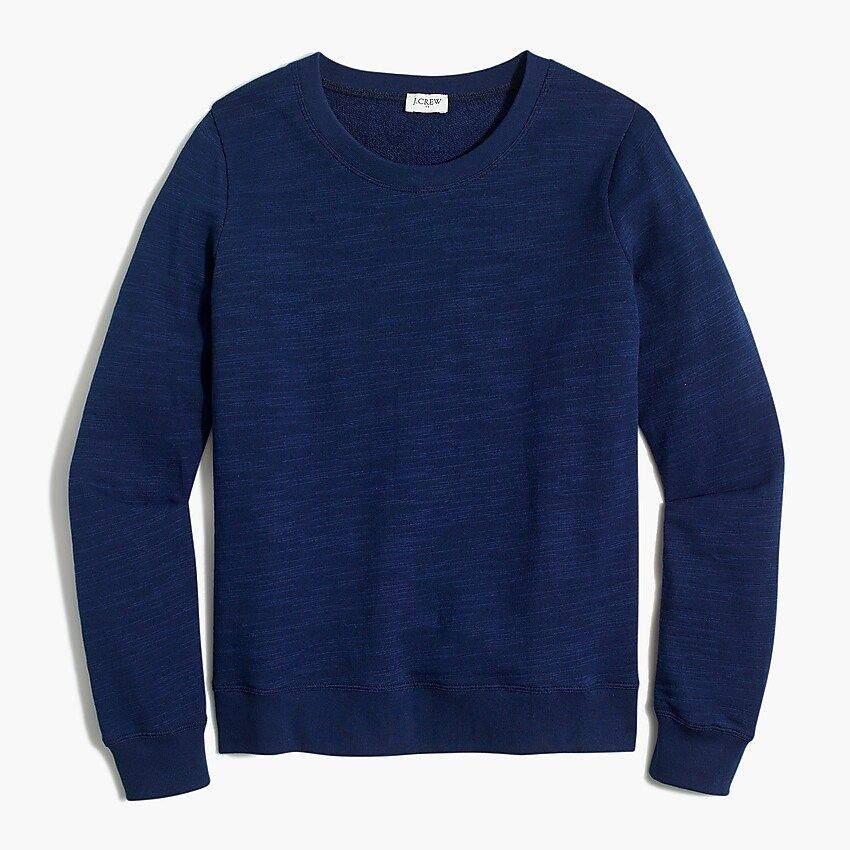 Cotton terry crewneck sweatshirt | J.Crew Factory