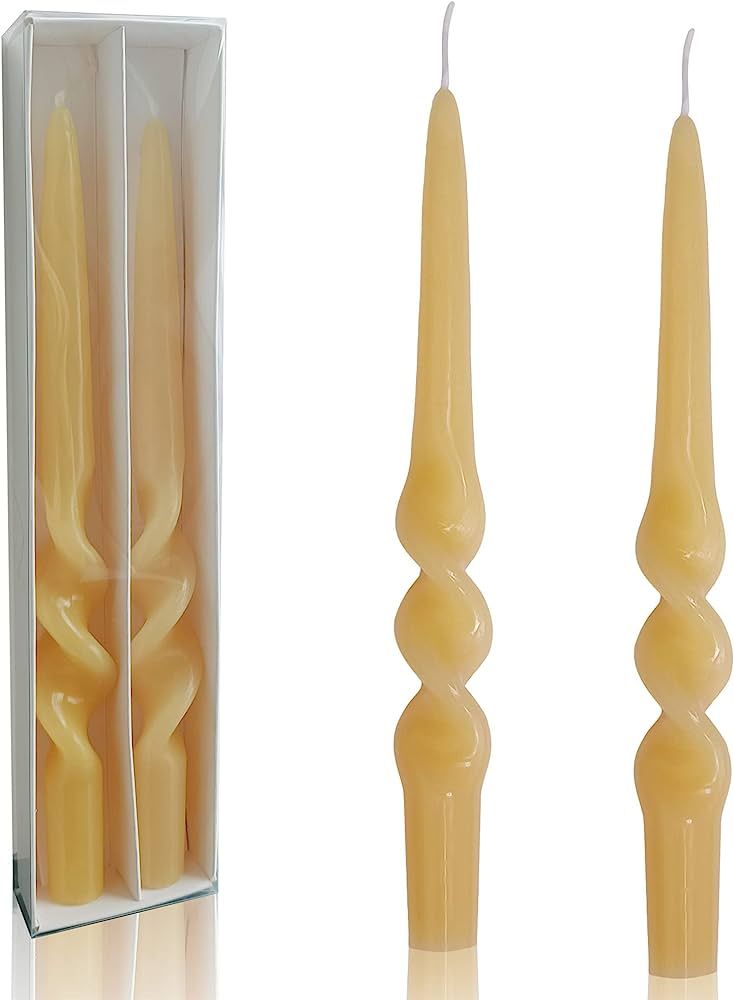 Handmade Beeswax Candle Taper Candles-Gedengni 9 Inches Natural Scent Smokeless Bee Wax Candle - ... | Amazon (US)