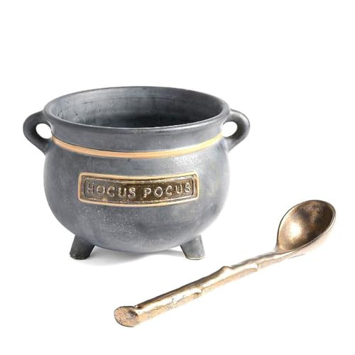 Ochine Halloween Candy Bowl with Spoon, Halloween Cauldrons Serving Bowl Decor, Cute Resin Bowl Decor Gifts for Men Women Kids | Amazon (US)