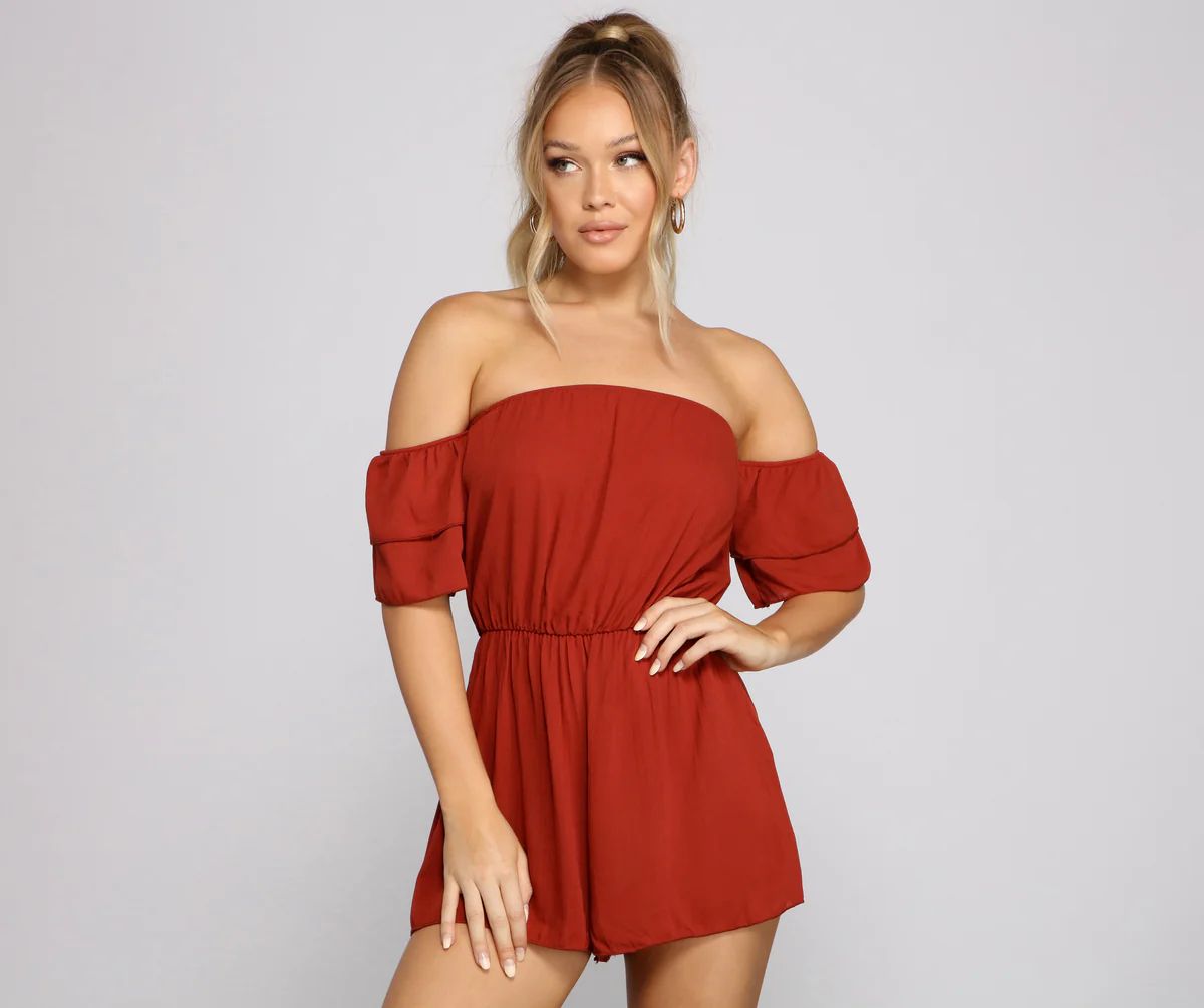 Effortless Style Off-The-Shoulder Romper | Windsor Stores