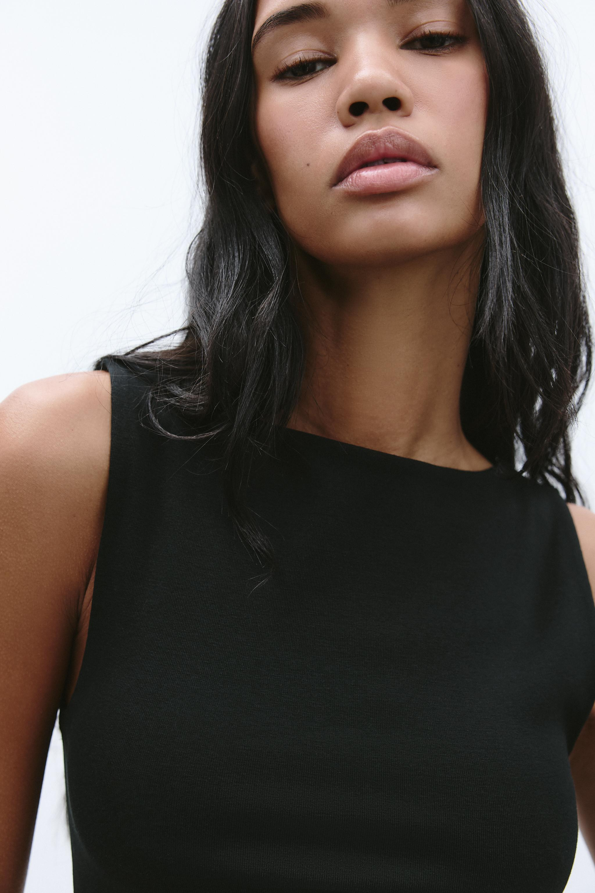 ASYMMETRICAL RUCHED T-SHIRT | Zara US