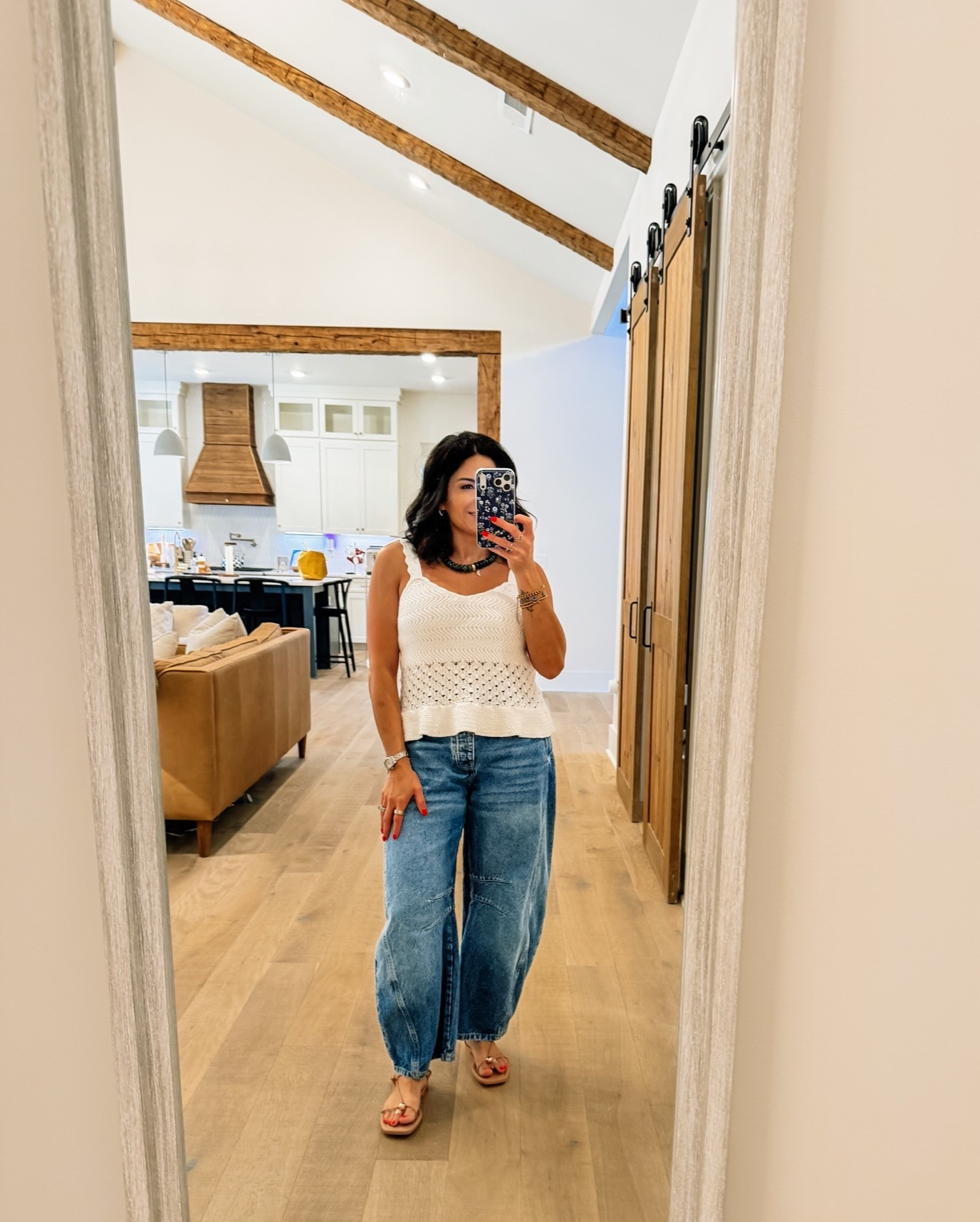 Thankful for a “cooler” morning! If you’re looking for a cute and comfortable transitional outfit from summer ➡️ fall- this is it! I had to size down from my normal size in the jeans and went with a small top! I probably could’ve done an xs in the top!

#LTKmomlife #LTKdayinmylife #LTKootd