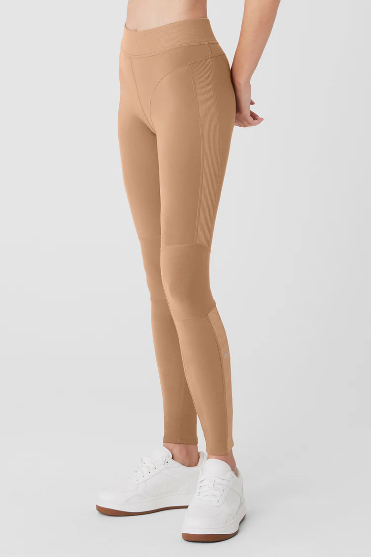 Alosoft High-Waist Head Start Legging - Toasted Almond | Alo Yoga