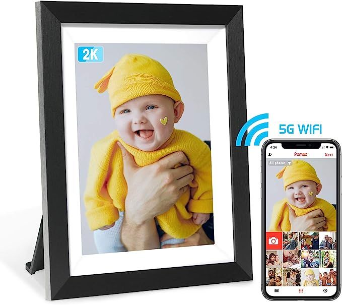 Frameo 2K 10 Inch Digital Picture Frame with WiFi App Contol, High Resolution IPS Touch Screen Ph... | Amazon (US)