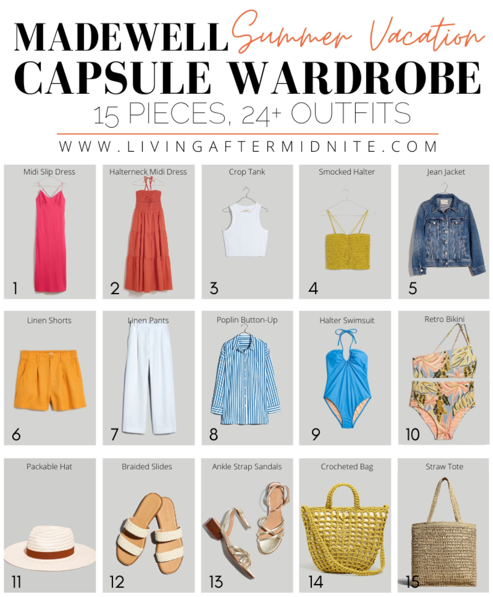 Madewell Summer Vacation Capsule Wardrobe

30% off everything Memorial Day weekend sale 

Sandals / dress / swimsuits 

#LTKunder50 #LTKsalealert #LTKSeasonal