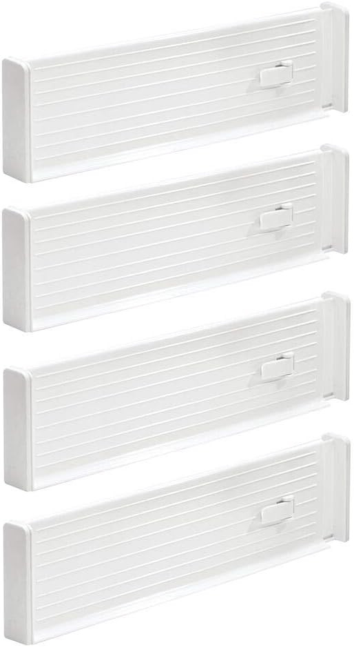 mDesign Adjustable, Expandable Deep Drawer Organizer/Divider - Foam Ends, Strong Secure Hold, Loc... | Amazon (US)