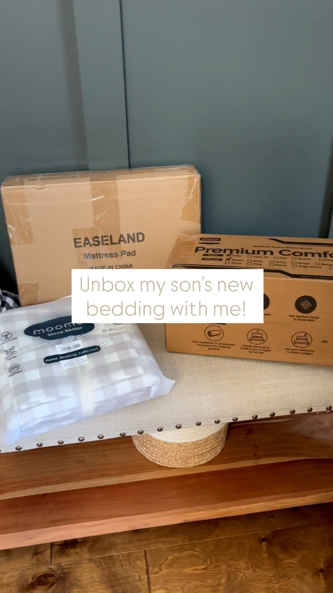 Hey toddler mamas! - unbox my son’s new neutral bedding with me - perfect for a girl or boys room! 

🤎 This memory foam twin mattress is so comfortable. It’s firm enough for a toddler yet soft enough for comfortability. 
🤎 The mattress pad adds a little cushion and a protective layer with a grip backing so no matter how mobile your child sleeps it stays in place!
🤎 I grew up with jersey knit sheets and just love how cozy I felt sleeping in them. 
🤎 The duvet insert is SO incredibly plush even before washing it which is awesome- it has the tie loops and fits perfectly inside this adorable twin gingham print duvet cover! I love that the cover is lightweight because my boy is a hot sleeper and it zips at the bottom for easy removal and cleaning! 
🤎 We still use a bed bumper for added safety rails
🤎 Finally the bedframe is the infamous Pinterest toddler bed shared all over! It’s metal and sturdy with an easy setup!

Neutral bedding, toddler bed, girls room, girl bedding, boys room, boys bedding, gingham, buffalo check, checkered print, kids bedding, duvet, neutral decor, toddler room, little boys room, nursery decor, plaid wallpaper, green paint, home decor, toddler boy,, toddler girl, toddler room, toddler bed, plaid, neutral wall art, peel and stick wallpaper

#LTKfindsunder100 #LTKfamily #LTKkids