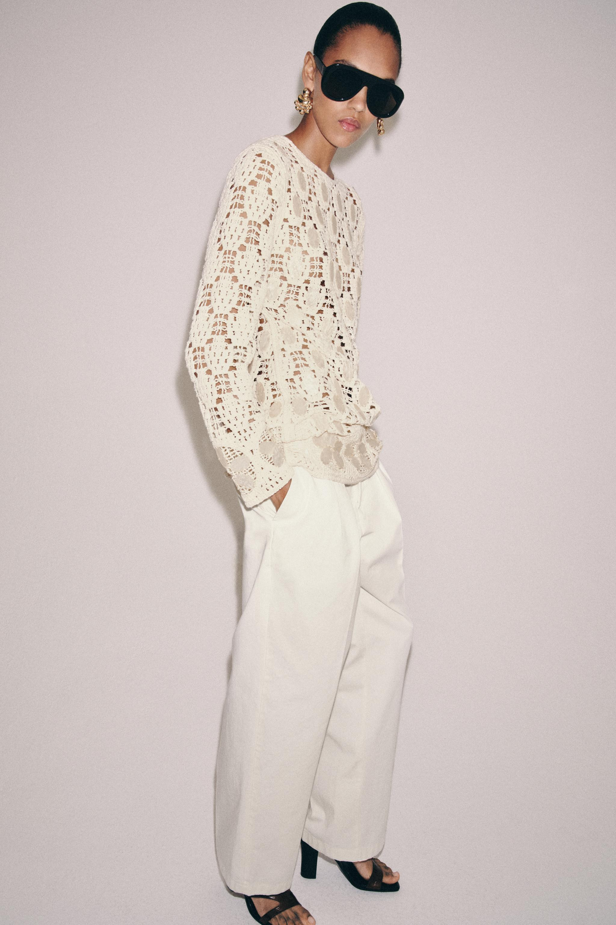 BEADED OPEN-KNIT DRESS | Zara US