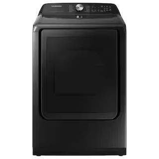 Samsung 7.4 cu. ft. Smart Vented Electric Dryer with Steam Sanitize+ in Brushed Black DVE52A5500V... | The Home Depot