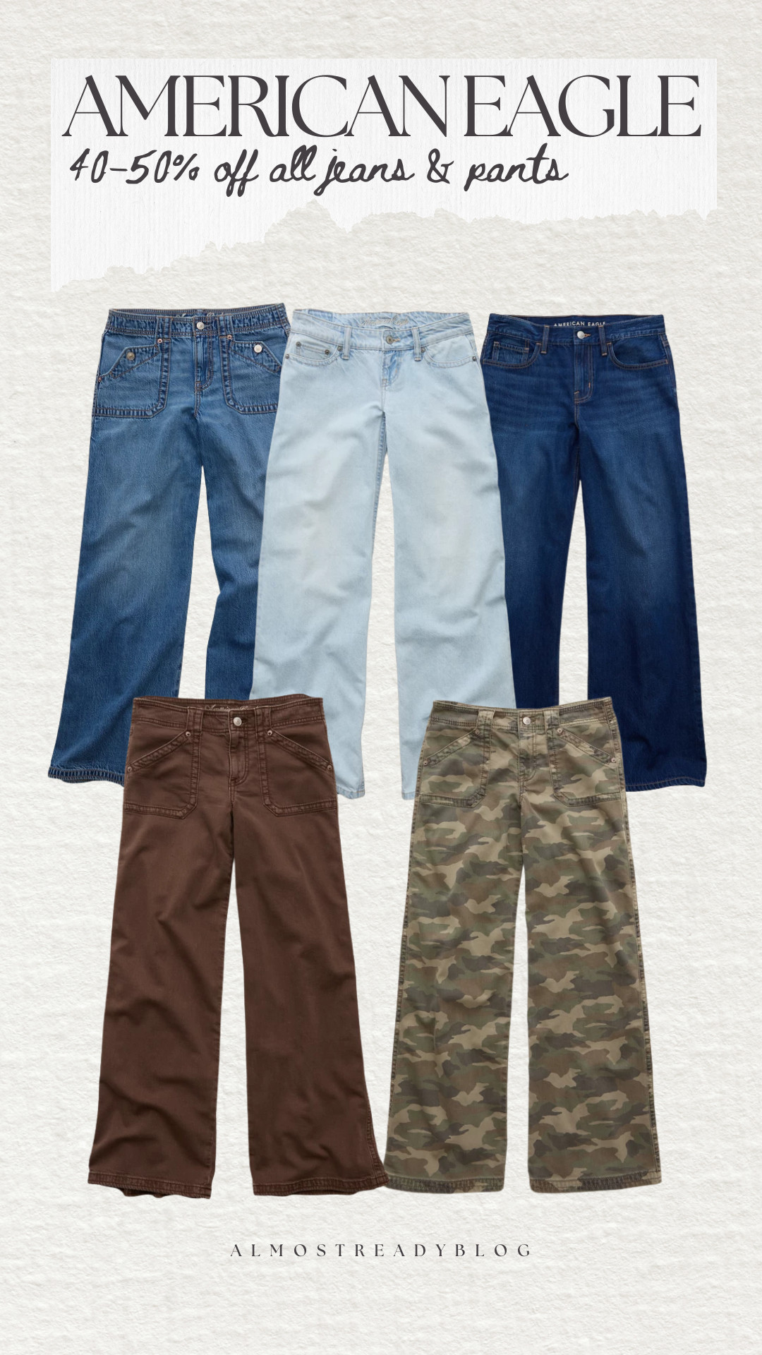 all pants are 40-50% off at American Eagle!!

sale alert, new arrivals, american eagle, denim, jeans, pants, cargo pants, fall outfits, prefall fashion, amanda west, almost_readyblog 

 #LTKootd #LTKSaleAlert