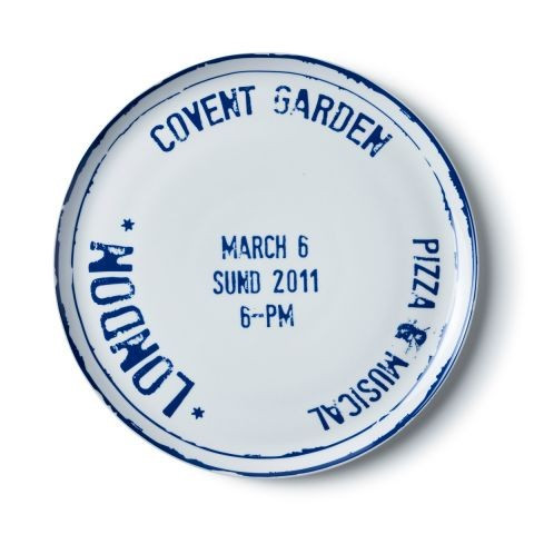Bitossi Home Pizza Plate Blue London - Trouva | Trouva (Global)