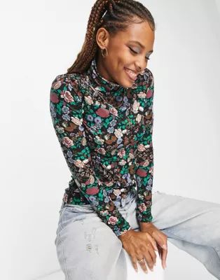 Vero Moda high neck jersey top in all over floral print | ASOS (Global)