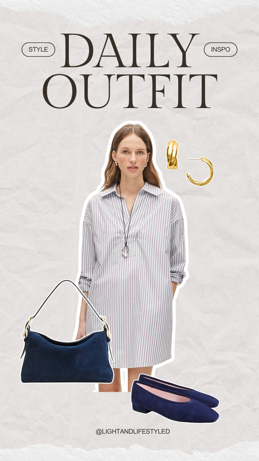 This striped shirt dress is the perfect everyday look paired with navy flats, a suede shoulder bag, and gold hoops for a polished but effortless outfit!!🤍 

 

#LTKootd #LTKSeasonal #LTKSaleAlert