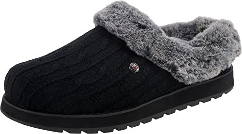 Skechers Women's Keepsakes – Ice Angel Slipper, Black, 5.5 Wide | Amazon (US)