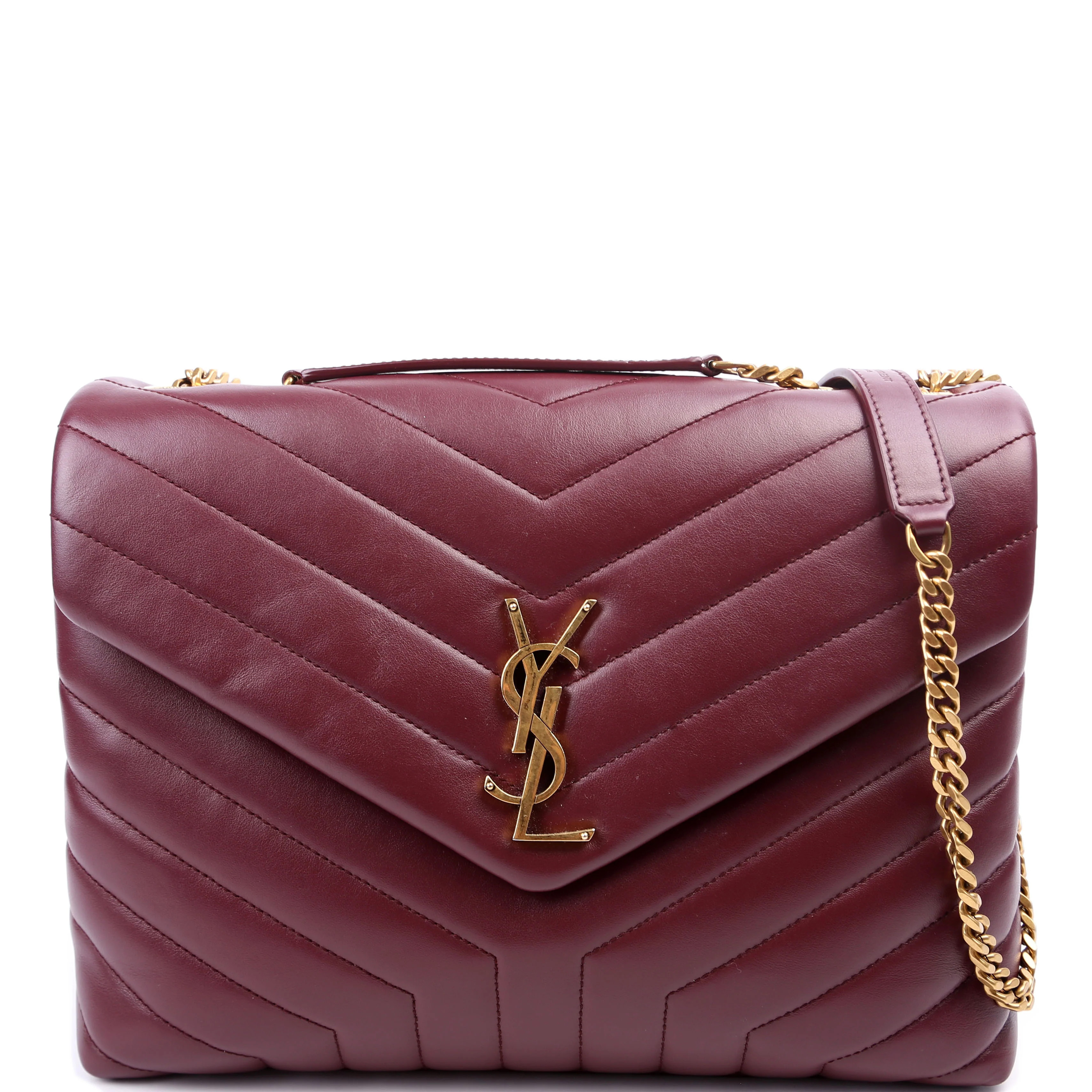 Loulou Medium Quilted 574946 Burgundy | Keeks Designer Handbags