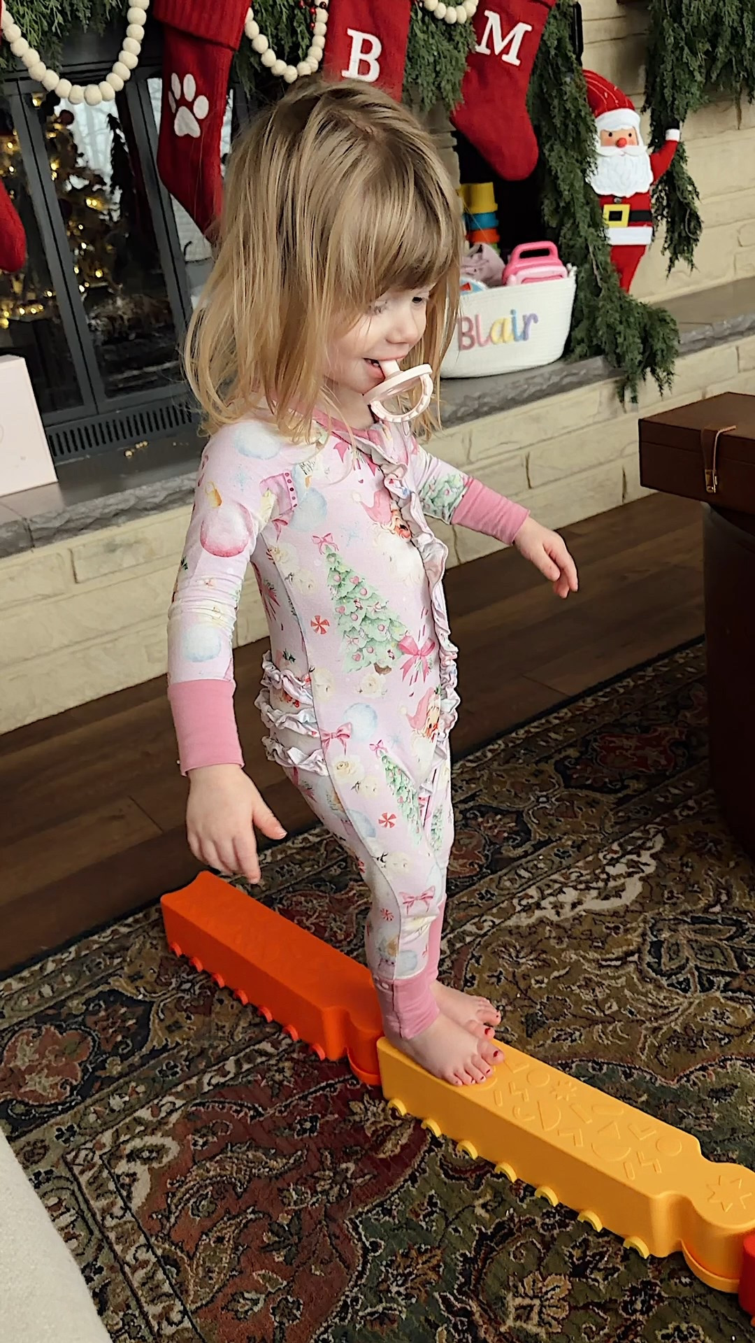 Now for my 2 year old (but still loved by my 5 year old) I snagged a second set of these balance beam toys from @walmart . They click together and have a rubber bottom so they firmly stay on the ground. They come with a stack of 10 and the store really well taking up minimal space in the home. 

#LTKKids #LTKGiftGuide #LTKmomlife