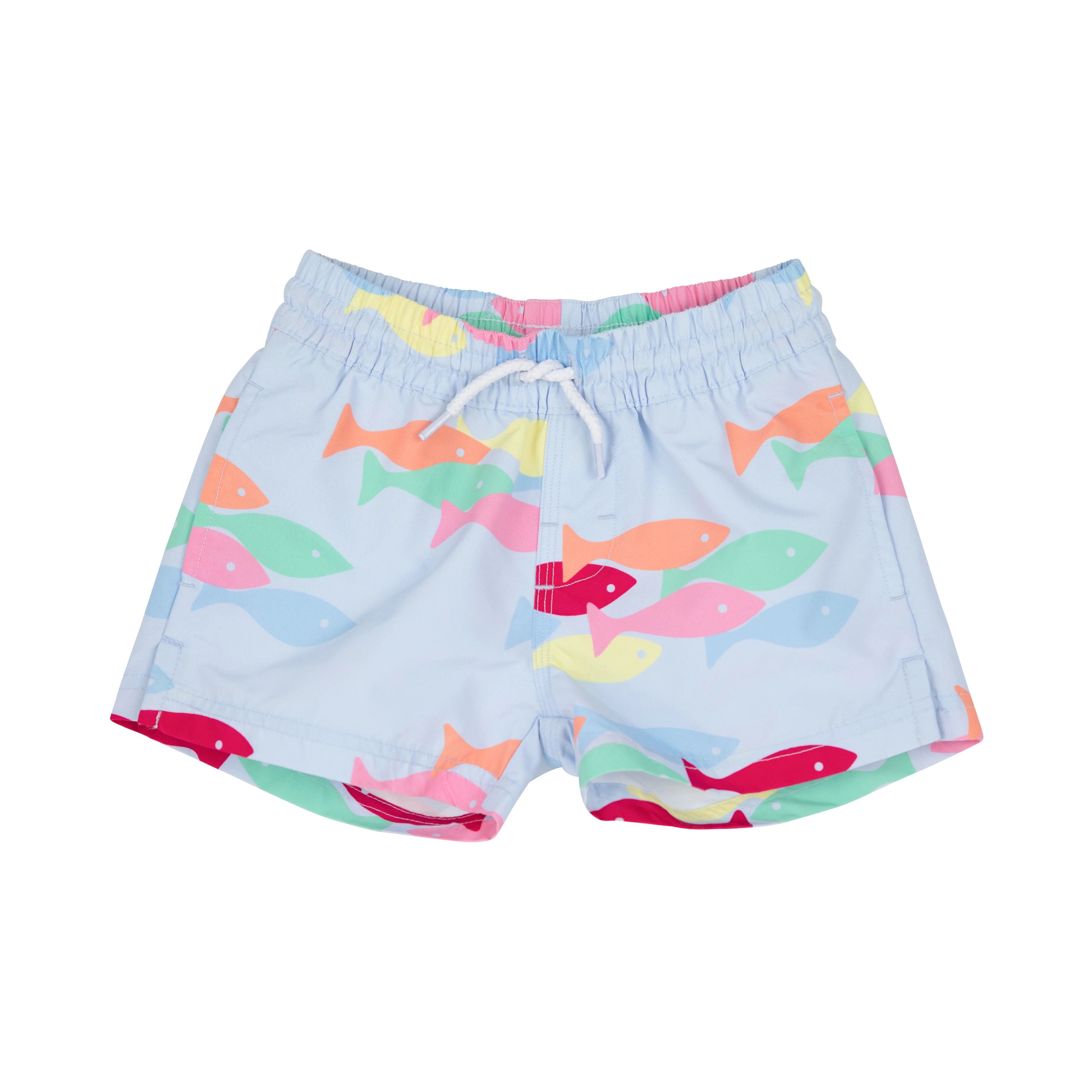 Tortola Swim Trunks - French Leave Fishies with Worth Avenue White | The Beaufort Bonnet Company
