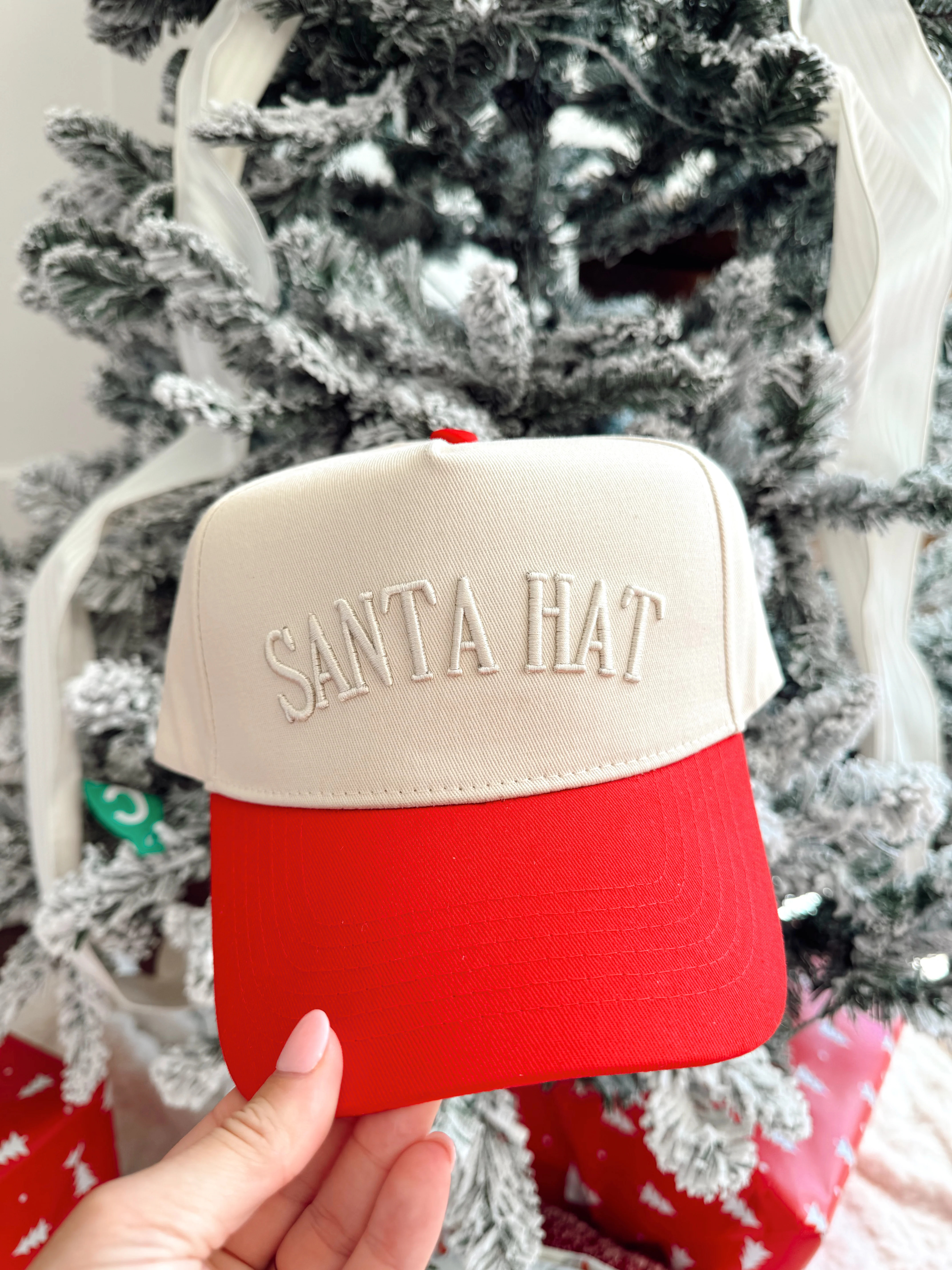 Santa Hat - Red Vintage Trucker Hat | KenzKustomz