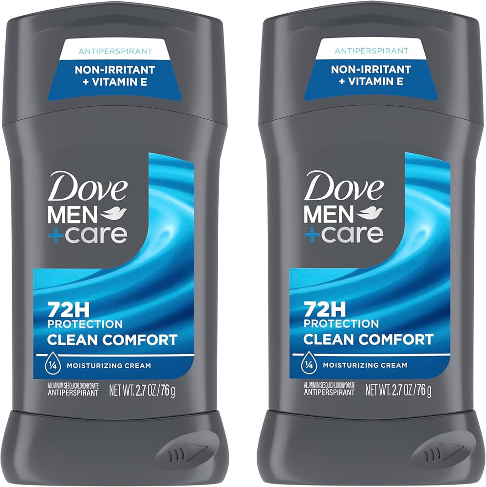 DOVE MEN + CARE Antiperspirant Deodorant Stick Clean Comfort Twin Pack 72-Hour Sweat & Odor Prote... | Amazon (US)