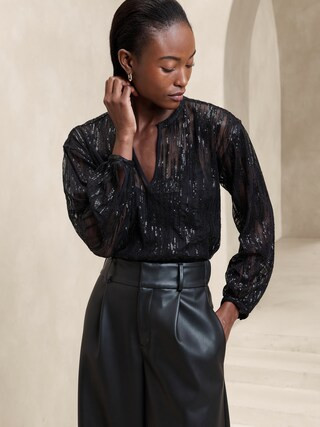Sequin Blouse | Banana Republic Factory