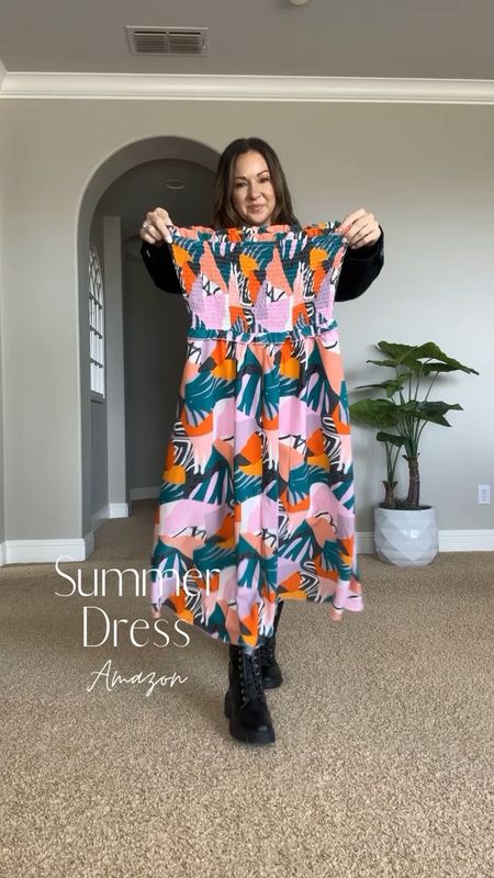 💥Flash sale! Save 50% on this dress! It’s only $15.99- $17.15! 
 40% Code 40IWDX2Y + click 10% off coupon (if available)

Now $16.08- $17.15 Spring and summer tropical beach vacation dress / coverup from Amazon size small. You can wear it with straps or without. Tory Burch millers & affordable similar Amazon sandals - go up a 1/2 in both. I linked my favorite strapless bra, summer hat, Quay aviators & self tanning products.

#LTKstyletip #LTKunder50 #LTKtravel