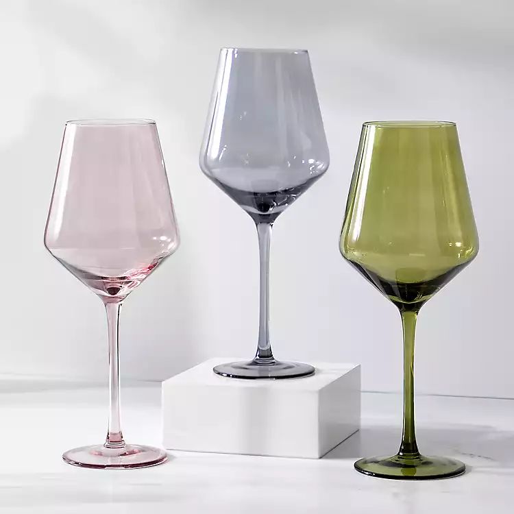 Rose Soft Angle Wine Glasses, Set of 4 | Kirkland's Home
