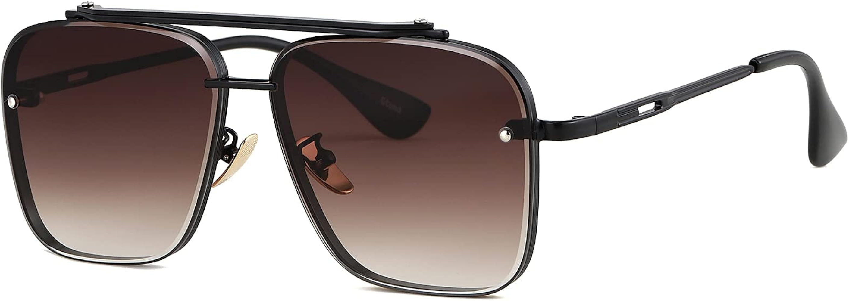 Gtand Fashion Trendy Square Aviator Gradient Sunglasses For Women Men Vintage Metal Sun Glasses | Amazon (US)