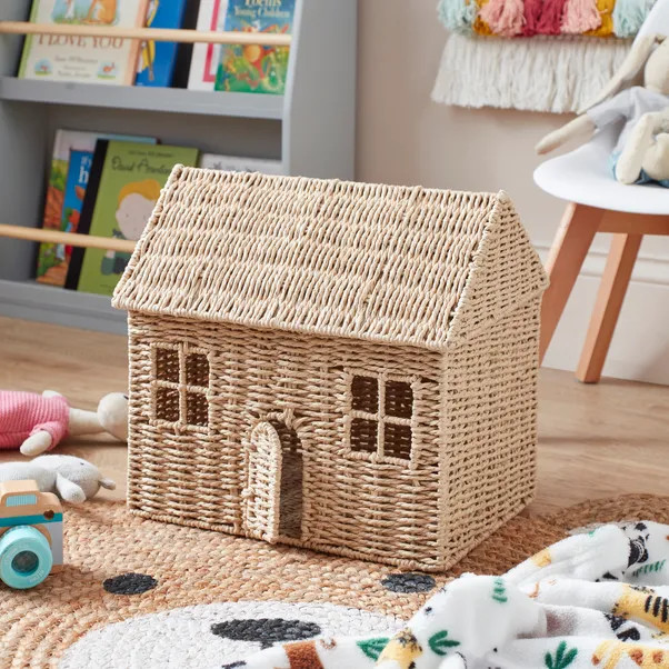 Kids Cottage Natural Woven Storage Basket | Dunelm