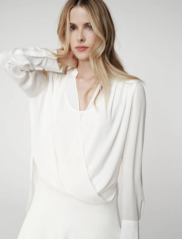Jaklyn Draped Front Blouse | BCBG Max Azria 
