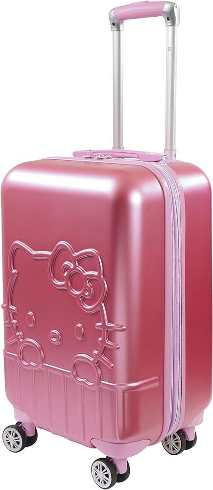 FUL Hello Kitty 21 Inch Rolling Luggage, Hardshell Carry On Suitcase with Wheels, Pink (HKFL0002A... | Amazon (US)