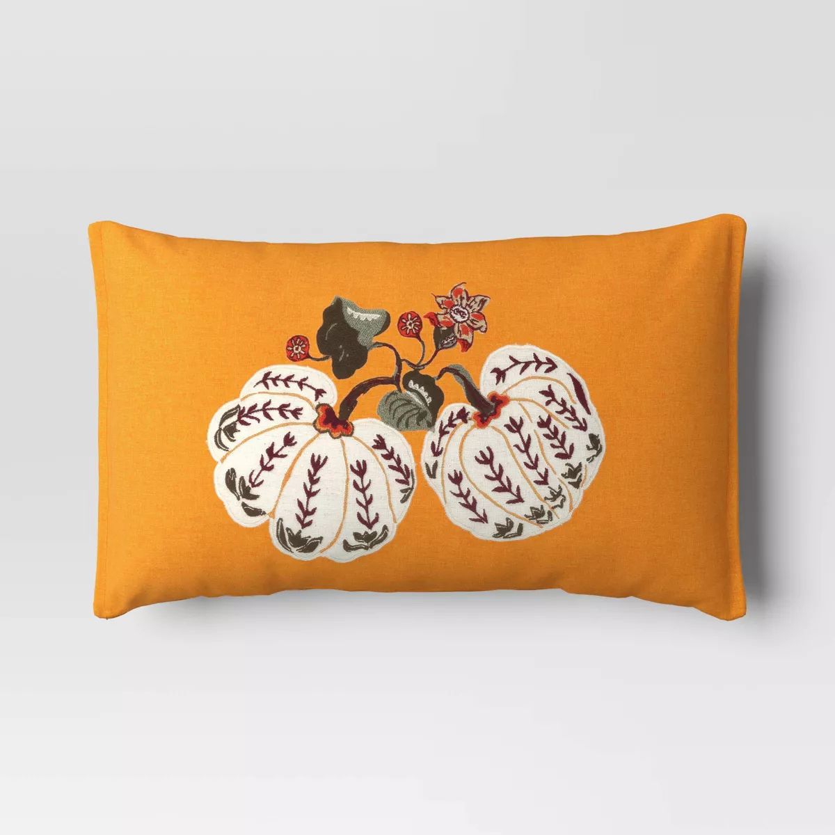 Lumbar Pumpkin Pillow Throw Pillow Gold - Threshold™ | Target