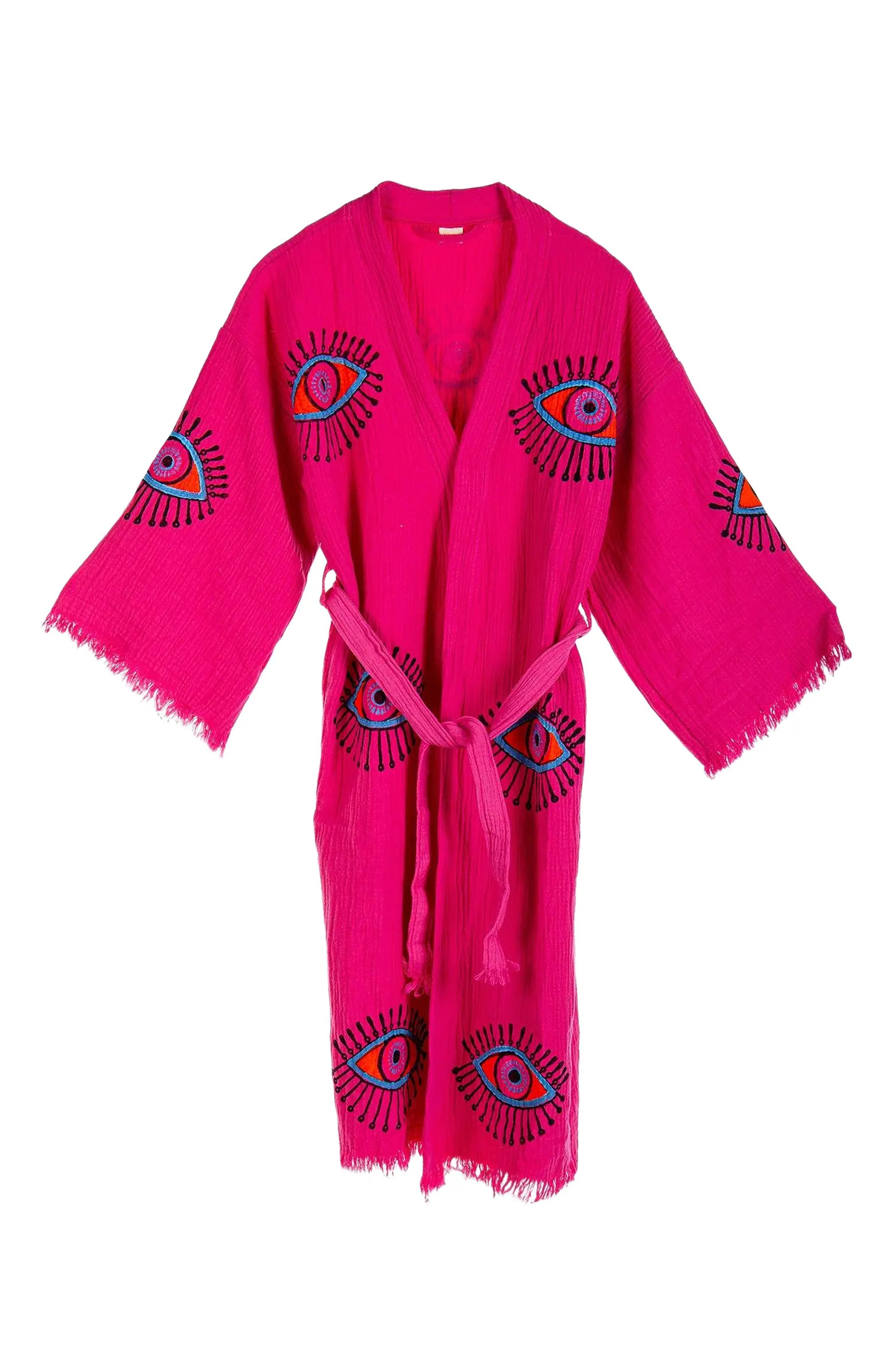 Aria Evil Eye Handmade Cotton Kimono | Nordstrom