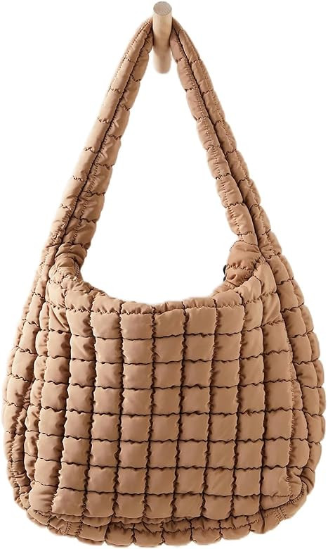 windysun Womens Lightweight Quilted Padding Shoulder Bag Soft Puffer Tote Bag Big Capacity Puffy ... | Amazon (US)