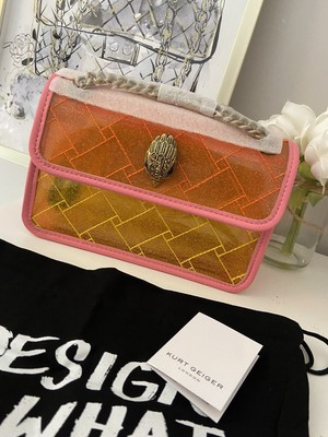 Kurt Geiger Kensington Mini Vinyl Bag Orange / Pink / Yellow BNWTS  | eBay | eBay UK