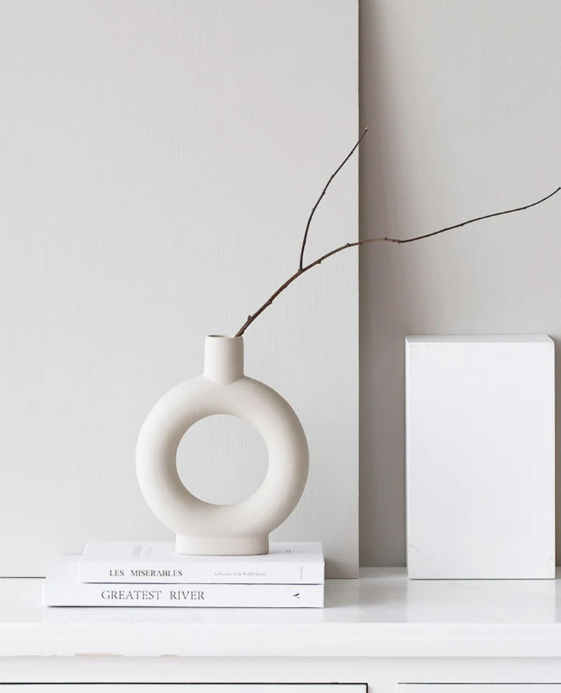 Ceramic Off-White Donut Vase Half Donut Vase Doughnut Vase | Etsy | Etsy (UK)