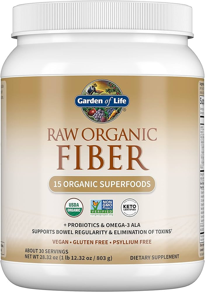 Garden Of Life Raw Organic Superfood Fiber for Constipation Relief, 1.77oz (803g) Powder | Amazon (US)