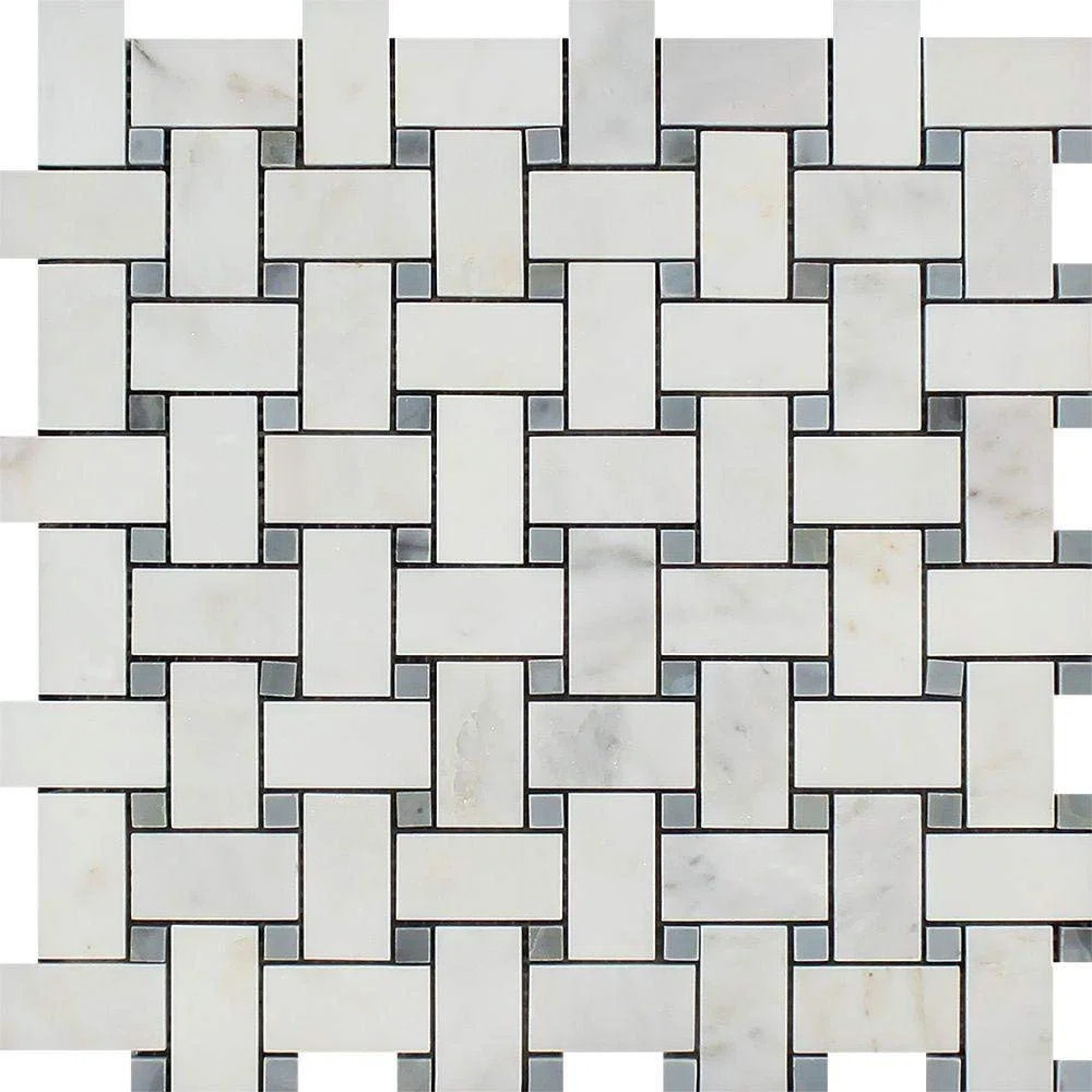 Basket Weave Marble Basketweave Mosaic Wall & Floor Tile | Wayfair North America